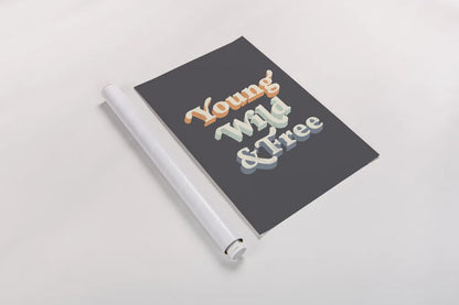 Young Wild and Free Warm by Becky Thorns. shown as a rolled paper print. Available as archival giclee rolled canvas, fine art paper, or poster print. SKU 66919h.