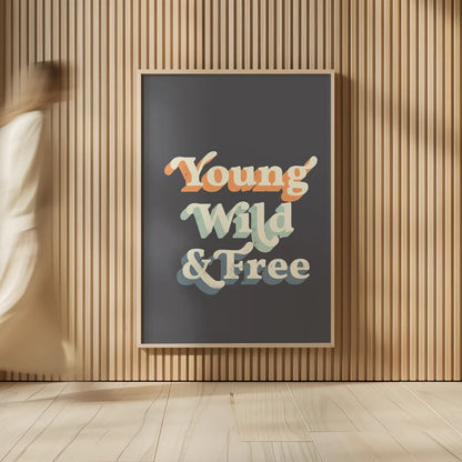Young Wild and Free Warm by Becky Thorns. shown as over sized large wall art. Available as an archival giclee rolled canvas, fine art paper, or poster print. SKU 66919h.