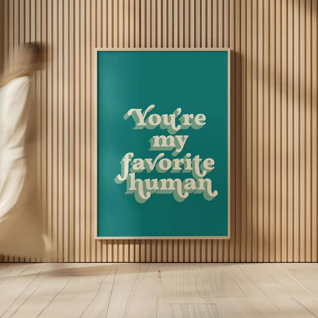 Youre My Favorite by Becky Thorns. shown as over sized large wall art. Available as an archival giclee rolled canvas, fine art paper, or poster print. SKU 65173h.