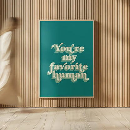 Youre My Favorite by Becky Thorns. shown as over sized large wall art. Available as an archival giclee rolled canvas, fine art paper, or poster print. SKU 65173h.