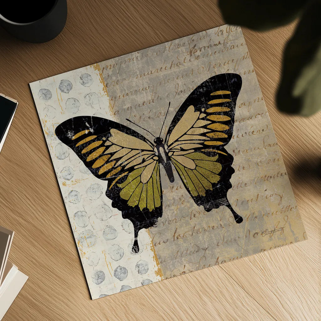 Belindas Butterfly I by Belinda Aldrich. Shown as a detailed flat fine art print, highlighting archival giclee quality. Available as an archival giclee rolled canvas, fine art paper, or poster print. SKU 5699a.