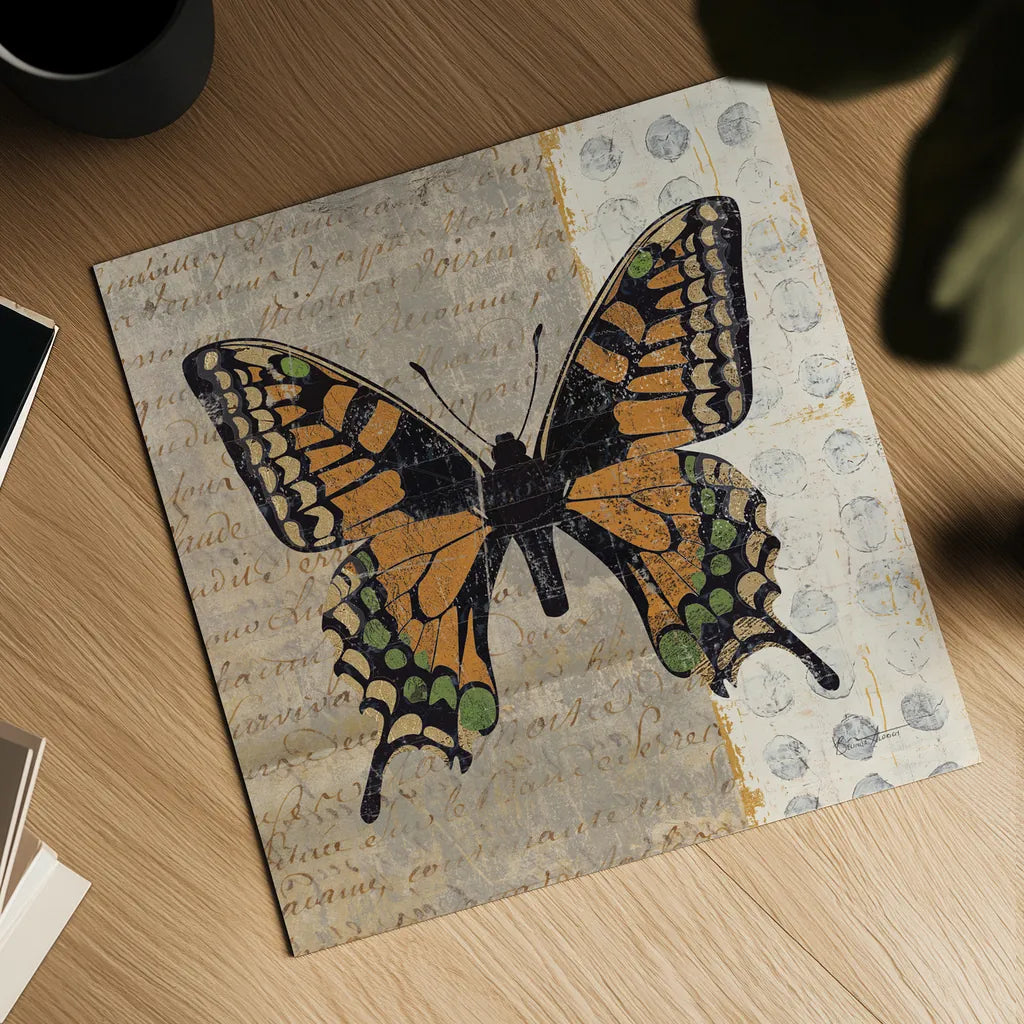 Belindas Butterfly IV by Belinda Aldrich. Shown as a detailed flat fine art print, highlighting archival giclee quality. Available as an archival giclee rolled canvas, fine art paper, or poster print. SKU 11322a.