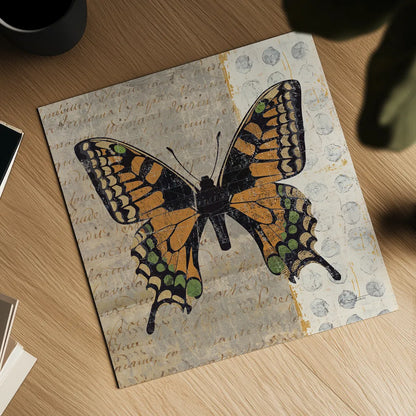 Belindas Butterfly IV by Belinda Aldrich. Shown as a detailed flat fine art print, highlighting archival giclee quality. Available as an archival giclee rolled canvas, fine art paper, or poster print. SKU 11322a.