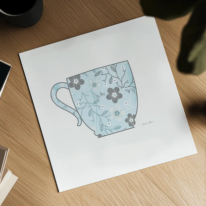 Bright Garden Cafe I by Belinda Aldrich. Shown as a detailed flat fine art print, highlighting archival giclee quality. Available as an archival giclee rolled canvas, fine art paper, or poster print. SKU 69149a.