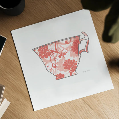 Bright Garden Cafe II by Belinda Aldrich. Shown as a detailed flat fine art print, highlighting archival giclee quality. Available as an archival giclee rolled canvas, fine art paper, or poster print. SKU 69150a.