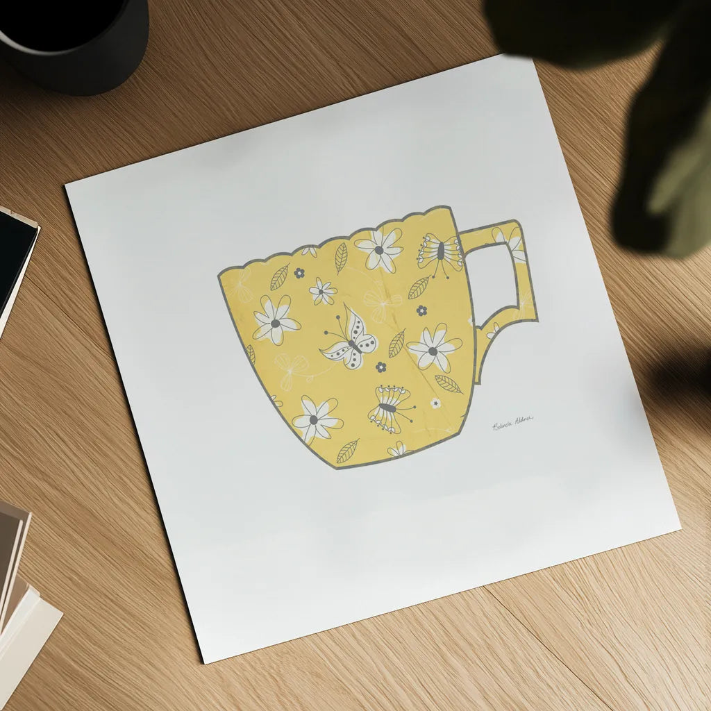 Bright Garden Cafe IV by Belinda Aldrich. Shown as a detailed flat fine art print, highlighting archival giclee quality. Available as an archival giclee rolled canvas, fine art paper, or poster print. SKU 69152a.