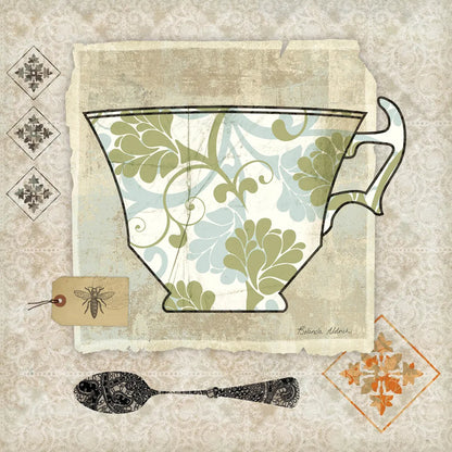 Garden Cafe II by Belinda Aldrich. SKU 12897a. Archival Giclee Fine art print for wall decor.