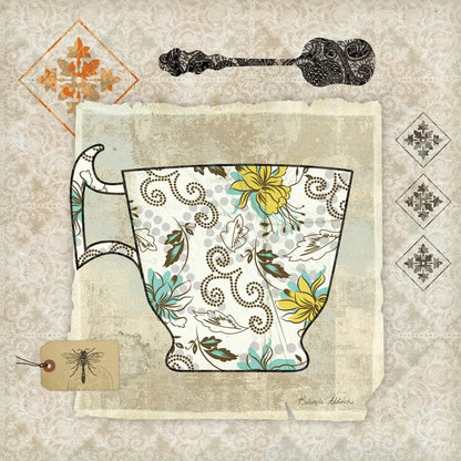 Garden Cafe III by Belinda Aldrich. SKU 12898a. Archival Giclee Fine art print for wall decor.