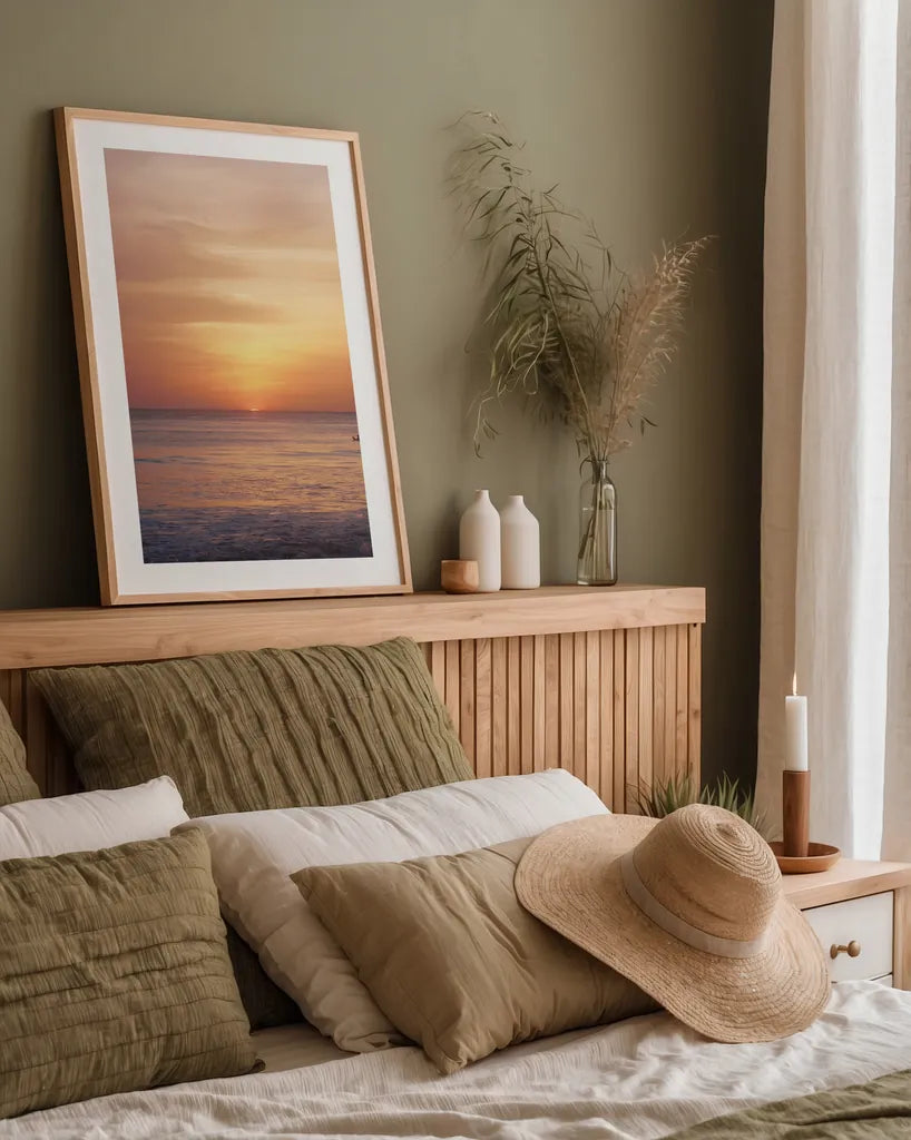 Waiting by Belinda Aldrich. shown as a paper print in a natural frame. Available as a archival giclee rolled canvas, fine art paper, or poster print. SKU 89813h.