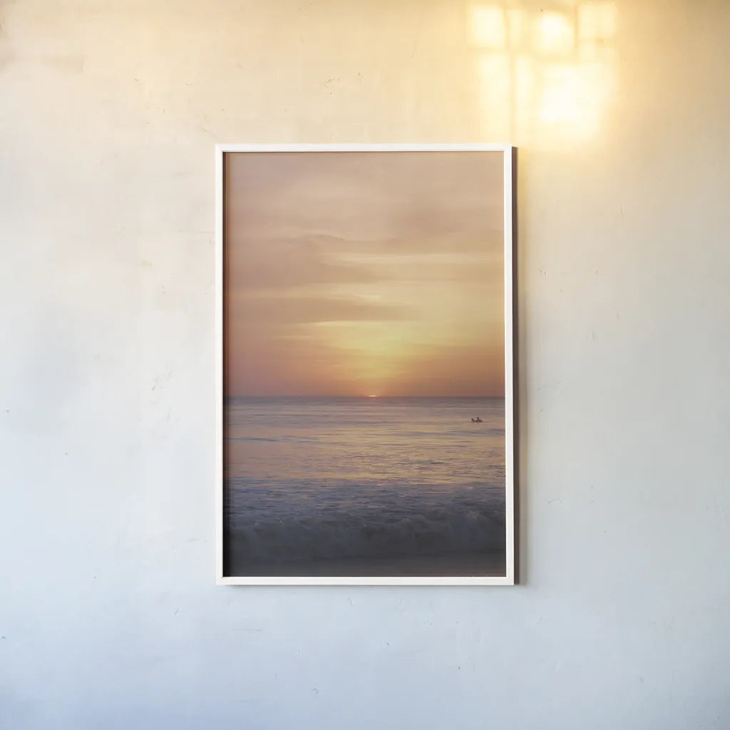 Waiting by Belinda Aldrich. shown as a paper print in a white frame. Available as a archival giclee rolled canvas, fine art paper, or poster print. SKU 89813h.