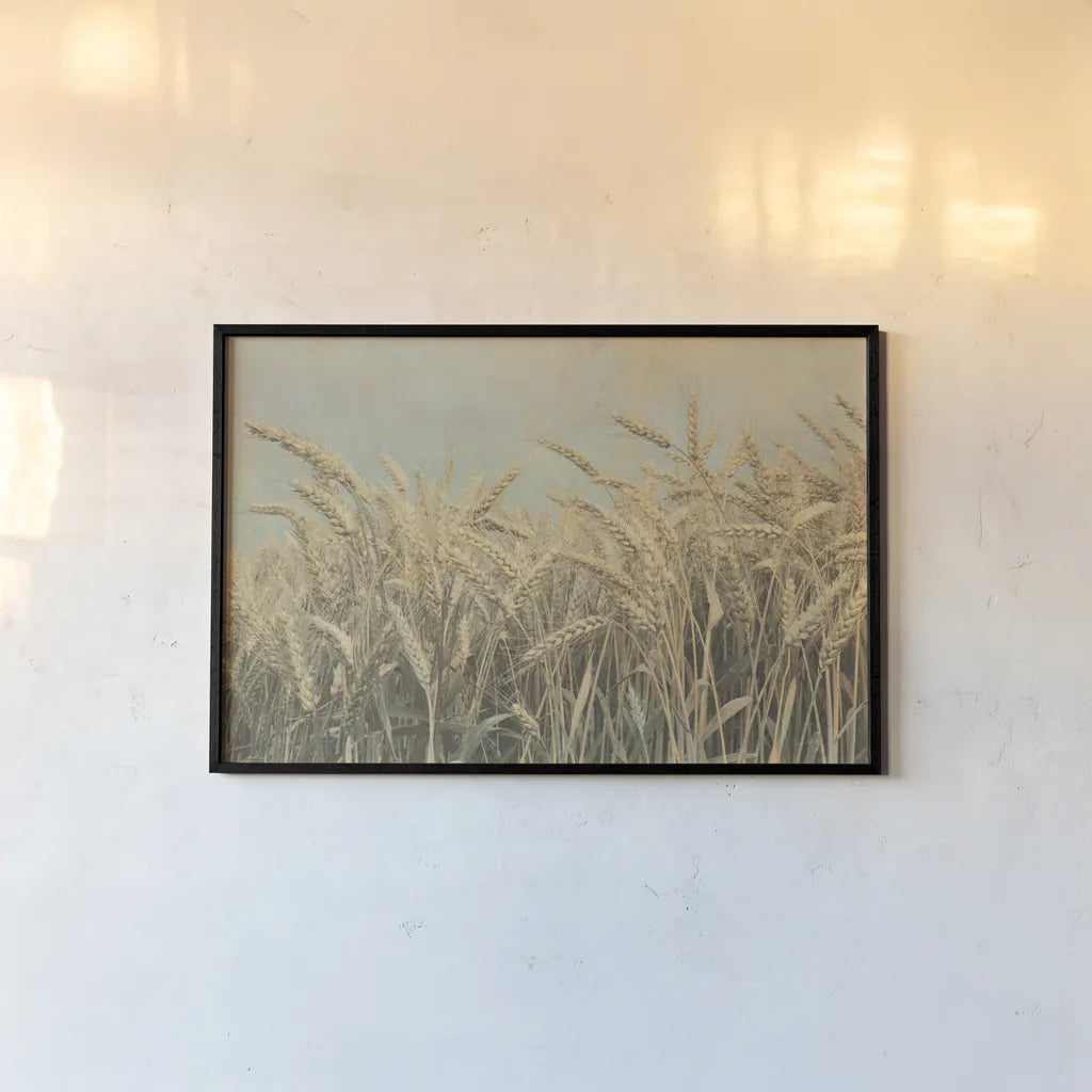 Gold Harvest by Ben Richard. shown as a paper print in a black flame. Available as a archival giclee rolled canvas, fine art paper, or poster print. SKU 52752i.