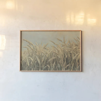 Gold Harvest by Ben Richard. shown as a paper print in a natural frame. Available as a archival giclee rolled canvas, fine art paper, or poster print. SKU 52752i.