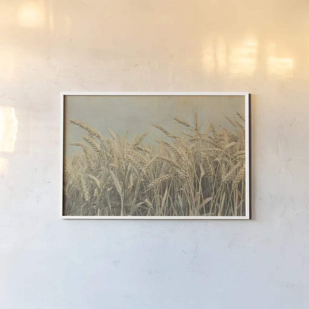 Gold Harvest by Ben Richard. shown as a paper print in a white frame. Available as a archival giclee rolled canvas, fine art paper, or poster print. SKU 52752i.