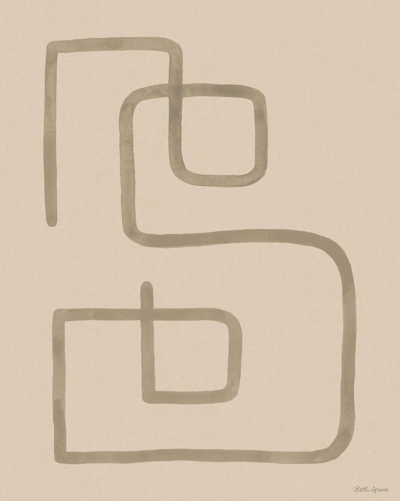 Abstract Squiggle I Desert by Beth Grove