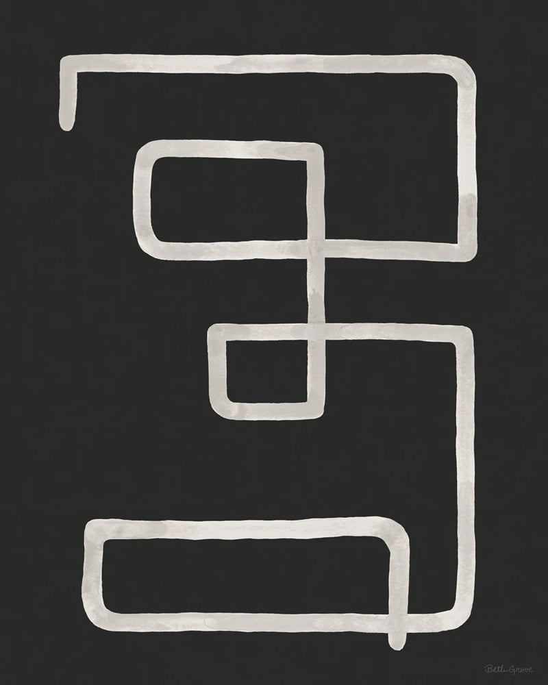 Abstract Squiggle III Dark by Beth Grove