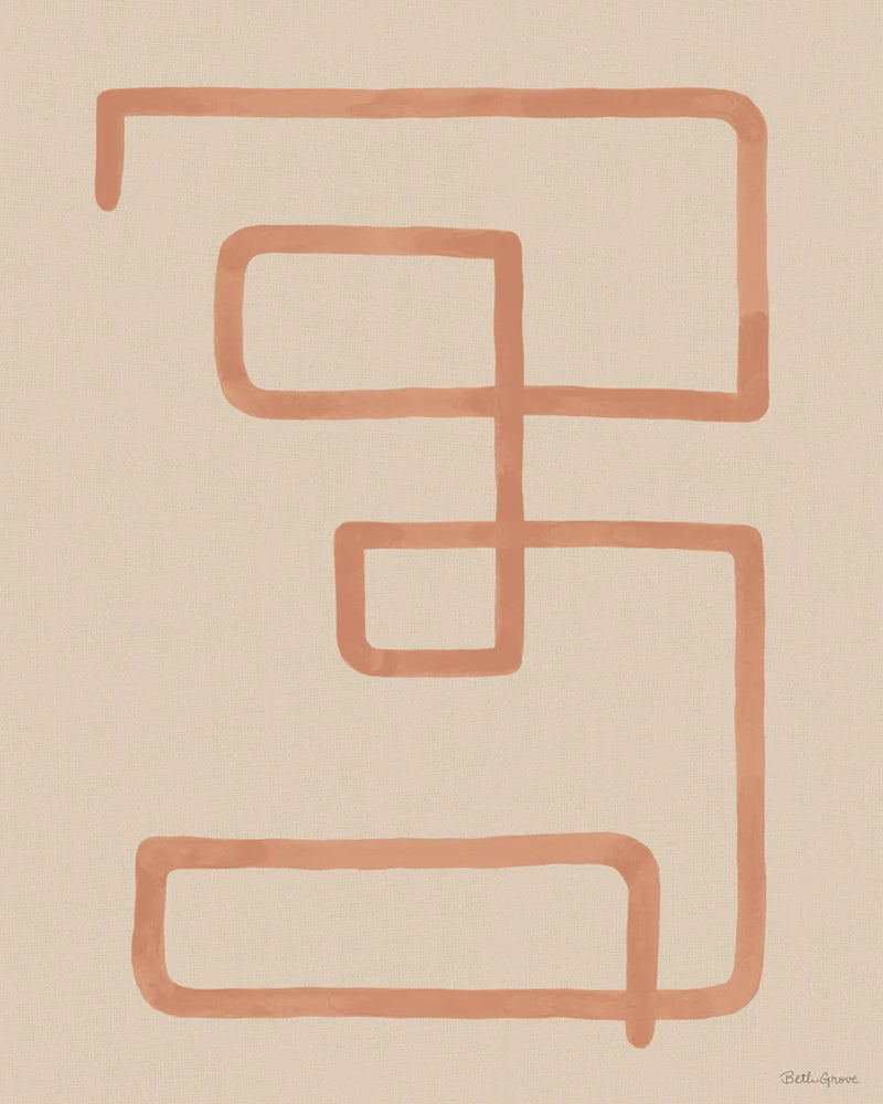 Abstract Squiggle III Desert by Beth Grove