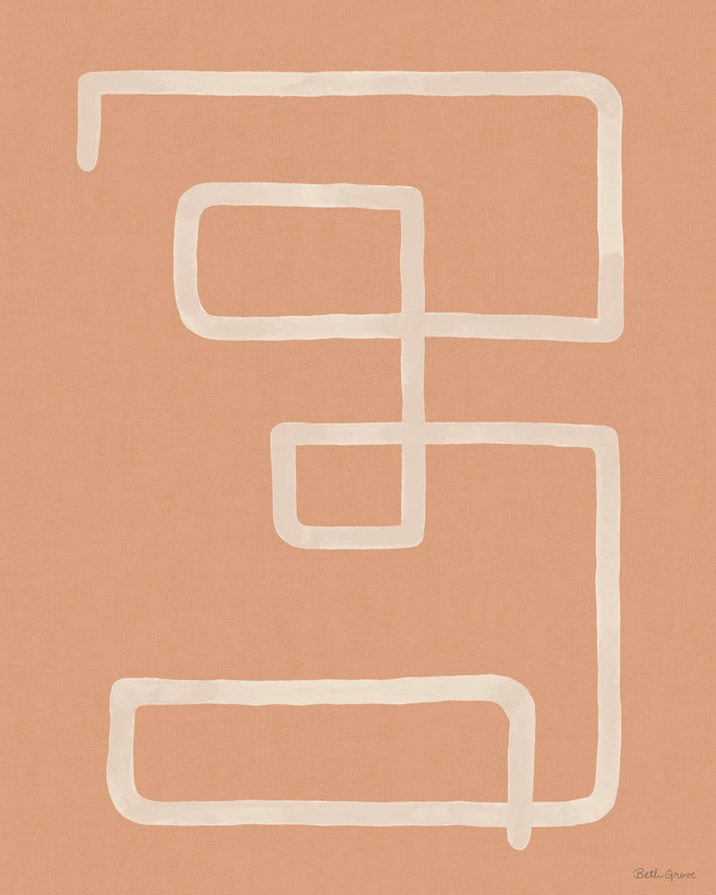 Abstract Squiggle III Desert Dark by Beth Grove