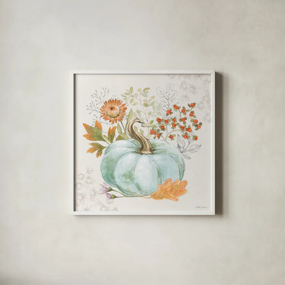 Abundance II by Beth Grove. Shown in a crisp white glass frame for a clean and minimalist style. Available as an archival giclee rolled canvas, fine art paper, or poster print. SKU 98102a.
