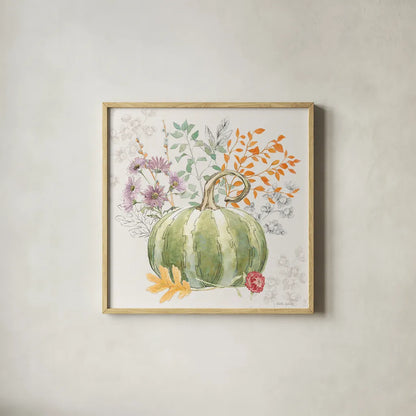 Abundance III by Beth Grove. Shown in a natural wood glass frame for a timeless modern aesthetic. Available as an archival giclee rolled canvas, fine art paper, or poster print. SKU 98103a.