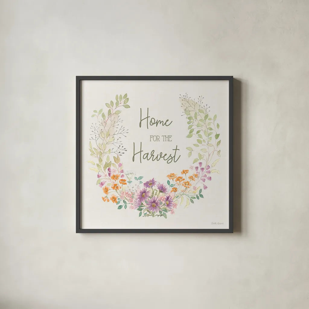 Abundance VI by Beth Grove. Shown in a sleek black glass frame for a contemporary gallery look. Available as an archival giclee rolled canvas, fine art paper, or poster print. SKU 98106a.