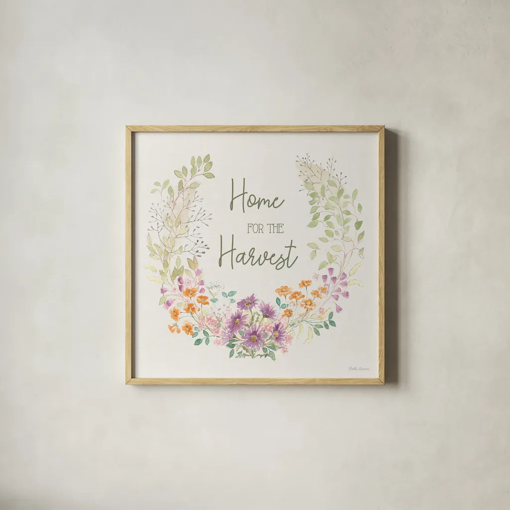 Abundance VI by Beth Grove. Shown in a natural wood glass frame for a timeless modern aesthetic. Available as an archival giclee rolled canvas, fine art paper, or poster print. SKU 98106a.