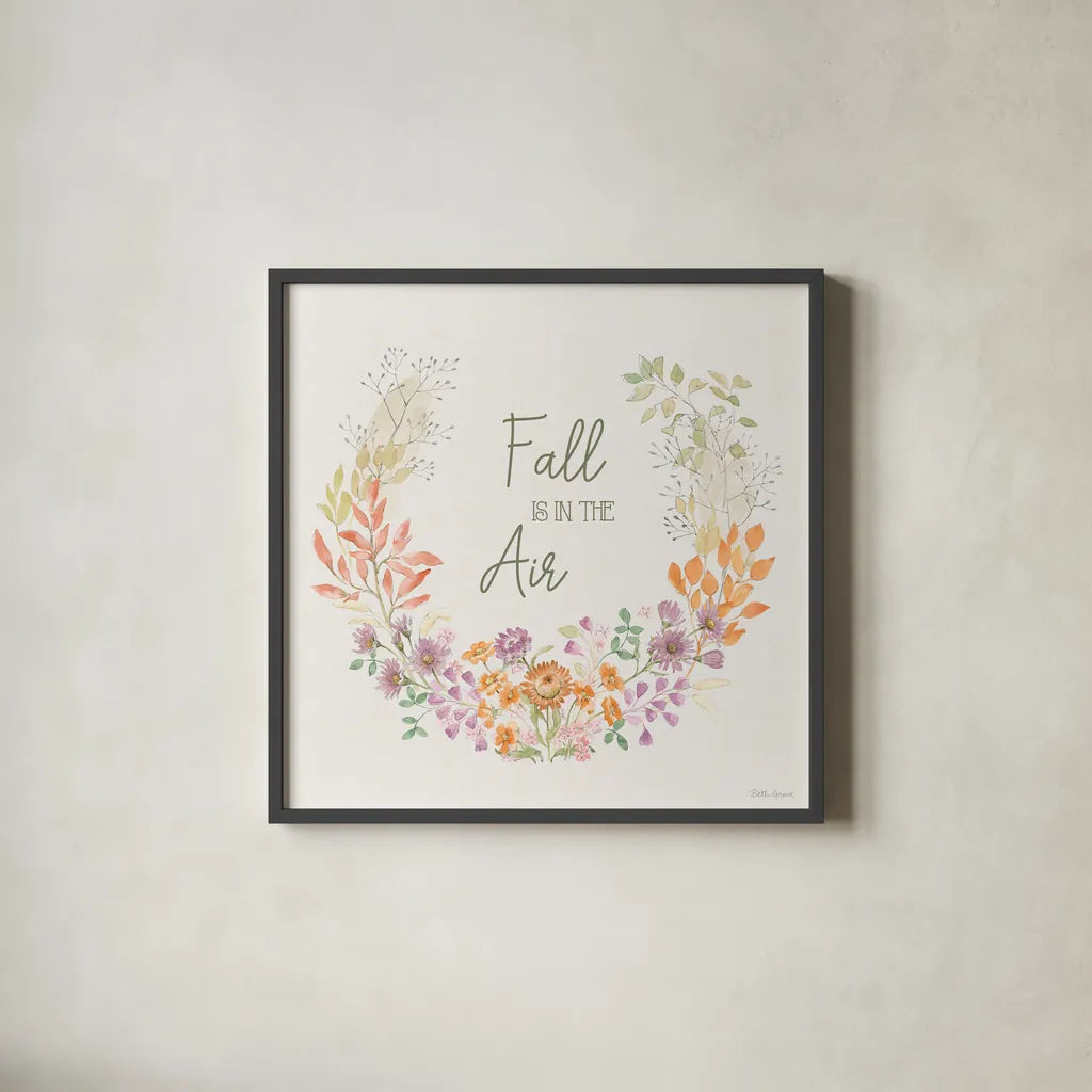 Abundance VII by Beth Grove. Shown in a sleek black glass frame for a contemporary gallery look. Available as an archival giclee rolled canvas, fine art paper, or poster print. SKU 98107a.