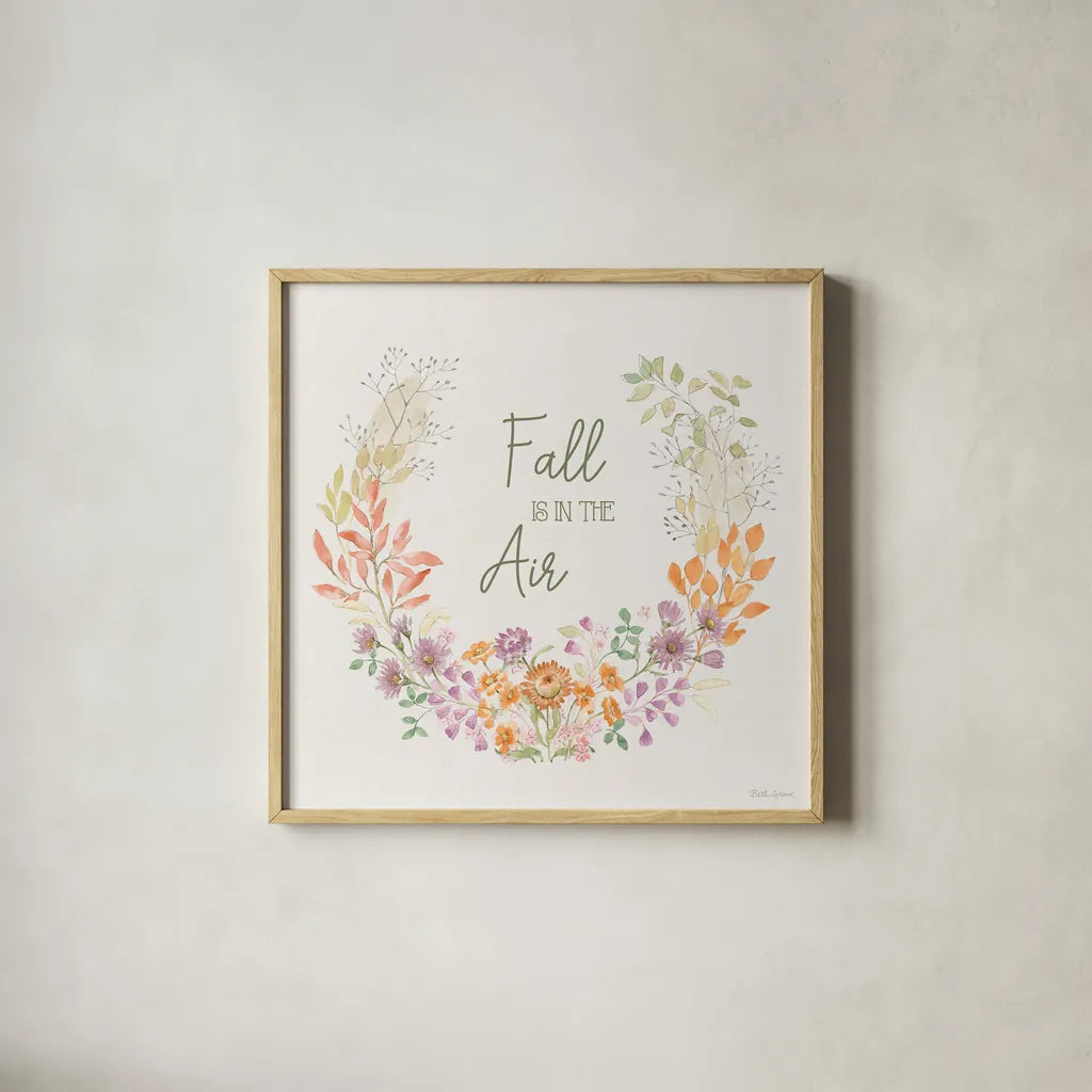 Abundance VII by Beth Grove. Shown in a natural wood glass frame for a timeless modern aesthetic. Available as an archival giclee rolled canvas, fine art paper, or poster print. SKU 98107a.