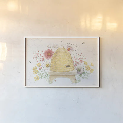 Afternoon in the Garden I by Beth Grove. shown as a paper print in a white frame. Available as a archival giclee rolled canvas, fine art paper, or poster print. SKU 84907i.