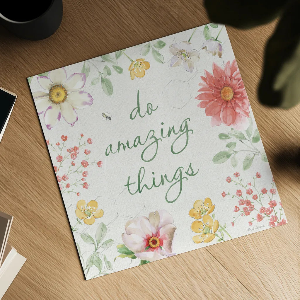 Afternoon in the Garden IX by Beth Grove. Shown as a detailed flat fine art print, highlighting archival giclee quality. Available as an archival giclee rolled canvas, fine art paper, or poster print. SKU 84915a.