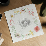Afternoon in the Garden X by Beth Grove. Shown as a detailed flat fine art print, highlighting archival giclee quality. Available as an archival giclee rolled canvas, fine art paper, or poster print. SKU 84916a.