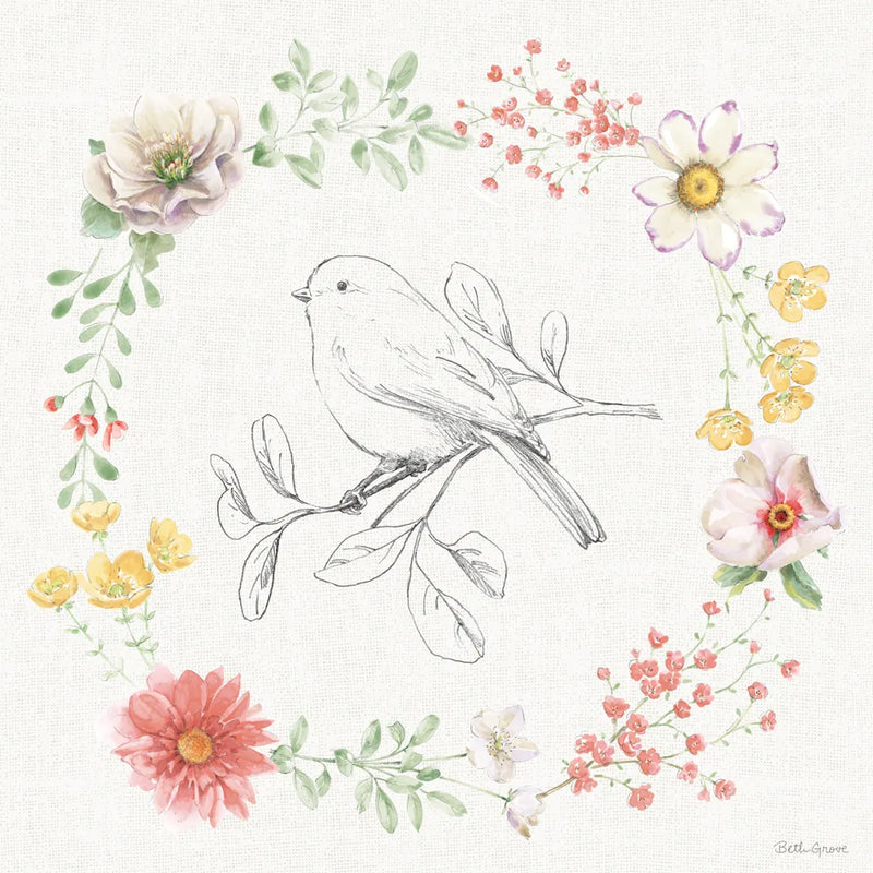 Afternoon in the Garden XI by Beth Grove. SKU 84917a. Archival Giclee Fine art print for wall decor.