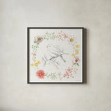 Afternoon in the Garden XI by Beth Grove. Shown in a sleek black glass frame for a contemporary gallery look. Available as an archival giclee rolled canvas, fine art paper, or poster print. SKU 84917a.