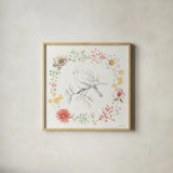 Afternoon in the Garden XI by Beth Grove. Shown in a natural wood glass frame for a timeless modern aesthetic. Available as an archival giclee rolled canvas, fine art paper, or poster print. SKU 84917a.