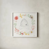 Afternoon in the Garden XII by Beth Grove. Shown in a crisp white glass frame for a clean and minimalist style. Available as an archival giclee rolled canvas, fine art paper, or poster print. SKU 84918a.