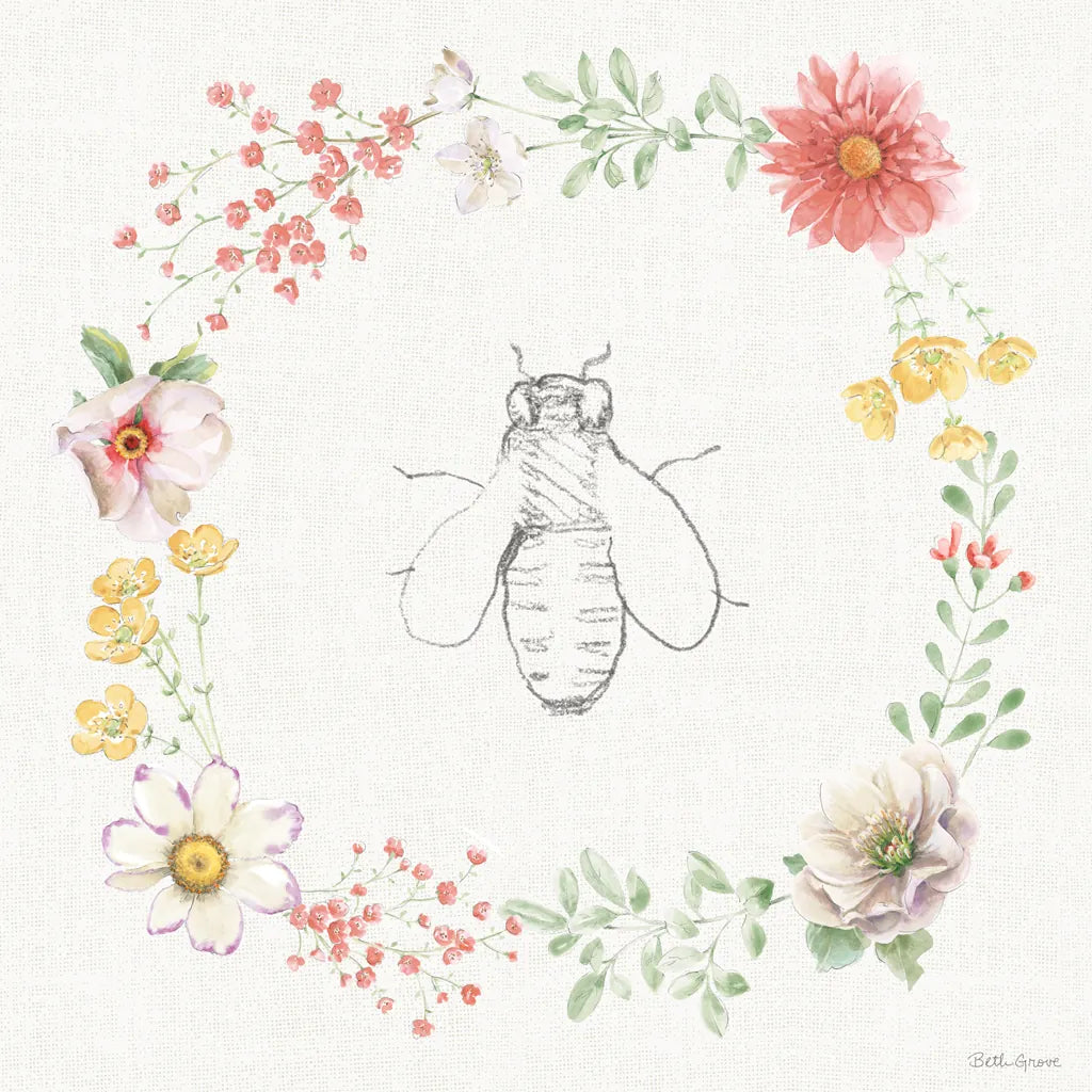 Afternoon in the Garden XIII by Beth Grove. SKU 84919a. Archival Giclee Fine art print for wall decor.