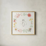 Afternoon in the Garden XIII by Beth Grove. Shown in a natural wood glass frame for a timeless modern aesthetic. Available as an archival giclee rolled canvas, fine art paper, or poster print. SKU 84919a.