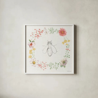 Afternoon in the Garden XIII by Beth Grove. Shown in a crisp white glass frame for a clean and minimalist style. Available as an archival giclee rolled canvas, fine art paper, or poster print. SKU 84919a.