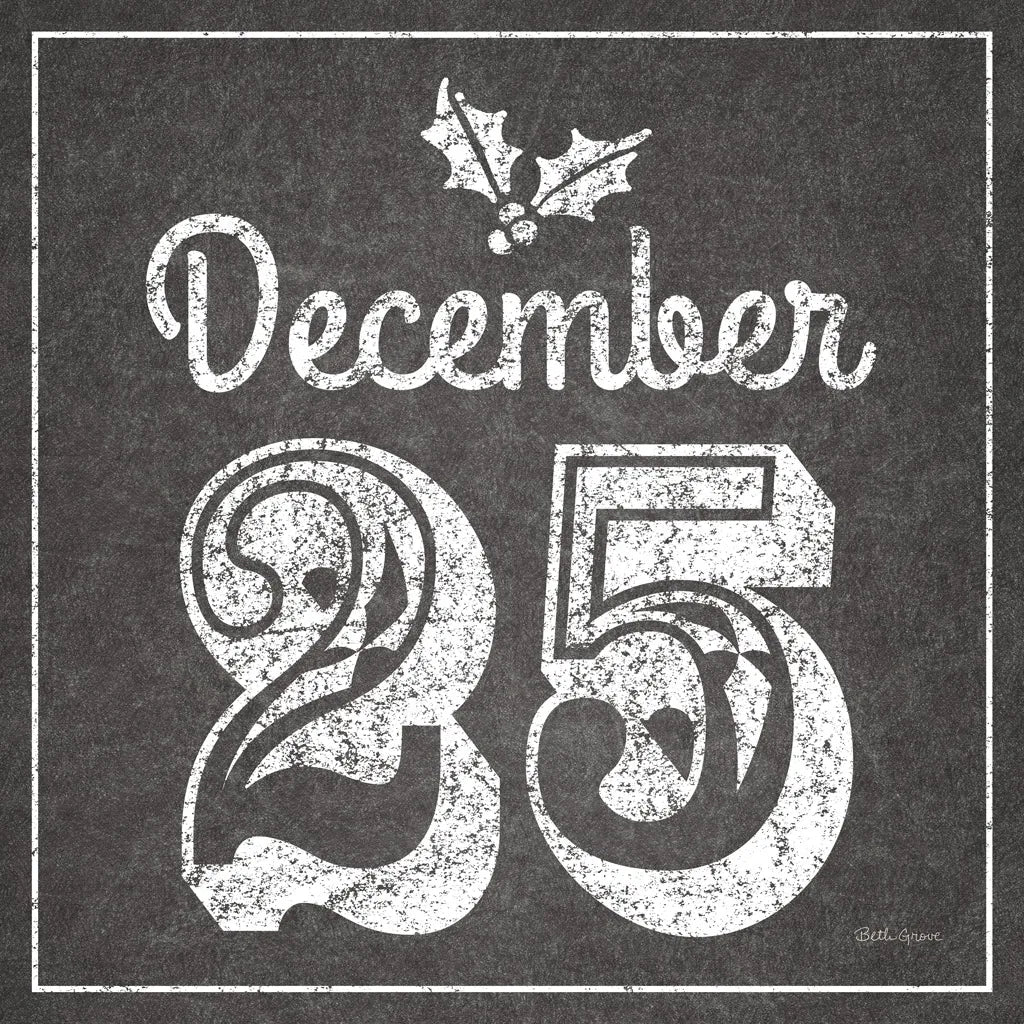 All About The Holidays IV BW by Beth Grove. SKU 73352a. Archival Giclee Fine art print for wall decor.