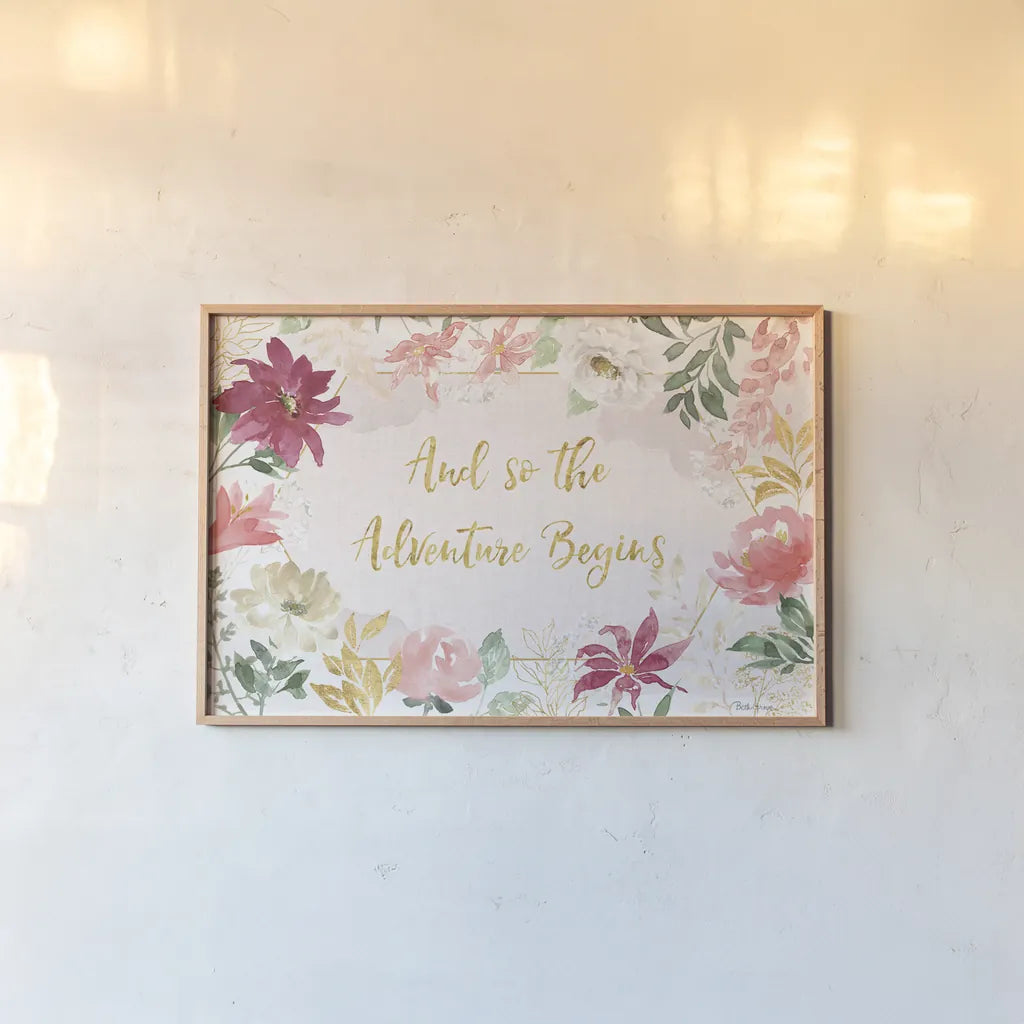 All You Need is Love I by Beth Grove. shown as a paper print in a natural frame. Available as a archival giclee rolled canvas, fine art paper, or poster print. SKU 55404i.