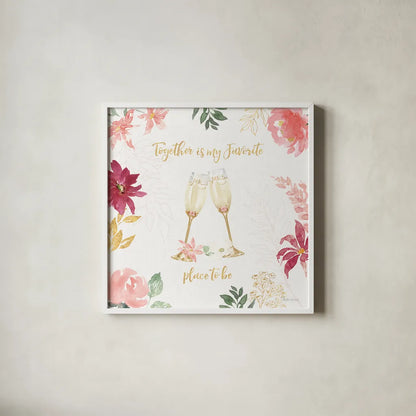 All You Need is Love IV by Beth Grove. Shown in a crisp white glass frame for a clean and minimalist style. Available as an archival giclee rolled canvas, fine art paper, or poster print. SKU 55407a.