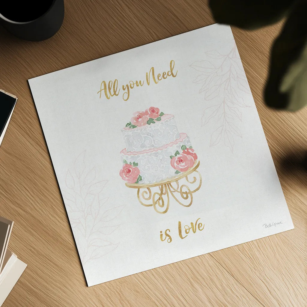 All You Need is Love IX by Beth Grove. Shown as a detailed flat fine art print, highlighting archival giclee quality. Available as an archival giclee rolled canvas, fine art paper, or poster print. SKU 55412a.