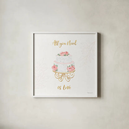 All You Need is Love IX by Beth Grove. Shown in a crisp white glass frame for a clean and minimalist style. Available as an archival giclee rolled canvas, fine art paper, or poster print. SKU 55412a.