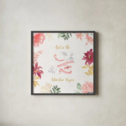 All You Need is Love VI by Beth Grove. Shown in a sleek black glass frame for a contemporary gallery look. Available as an archival giclee rolled canvas, fine art paper, or poster print. SKU 55409a.