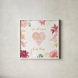All You Need is Love VII by Beth Grove. Shown in a crisp white glass frame for a clean and minimalist style. Available as an archival giclee rolled canvas, fine art paper, or poster print. SKU 55410a.