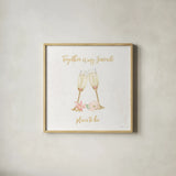 All You Need is Love VIII by Beth Grove. Shown in a natural wood glass frame for a timeless modern aesthetic. Available as an archival giclee rolled canvas, fine art paper, or poster print. SKU 55411a.