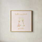 All You Need is Love VIII Pink by Beth Grove. Shown in a natural wood glass frame for a timeless modern aesthetic. Available as an archival giclee rolled canvas, fine art paper, or poster print. SKU 55415a.