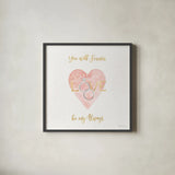 All You Need is Love XI by Beth Grove. Shown in a sleek black glass frame for a contemporary gallery look. Available as an archival giclee rolled canvas, fine art paper, or poster print. SKU 55414a.