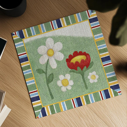 Americana Garden I with border by Beth Grove. Shown as a detailed flat fine art print, highlighting archival giclee quality. Available as an archival giclee rolled canvas, fine art paper, or poster print. SKU 27287a.