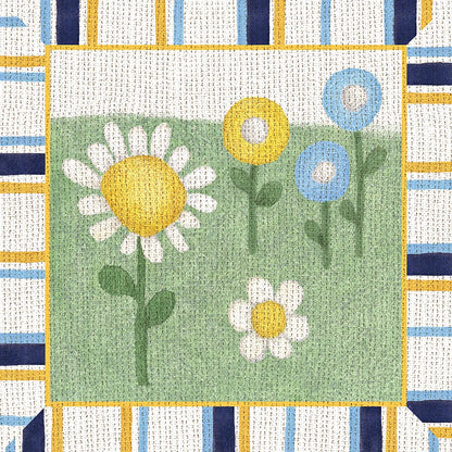 Americana Garden III with border by Beth Grove. SKU 27291a. Archival Giclee Fine art print for wall decor.