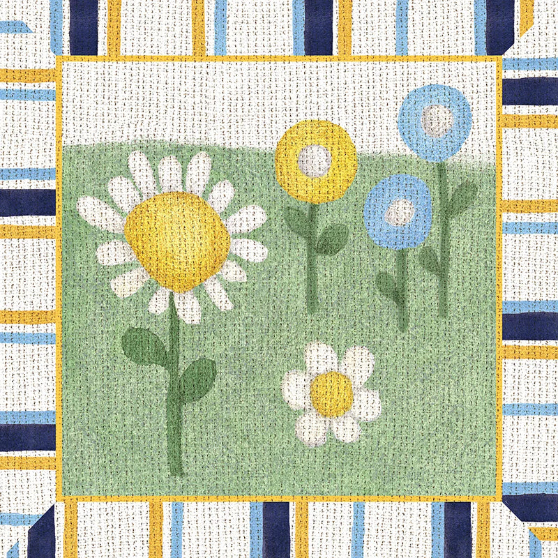 Americana Garden III with border by Beth Grove. SKU 27291a. Archival Giclee Fine art print for wall decor.